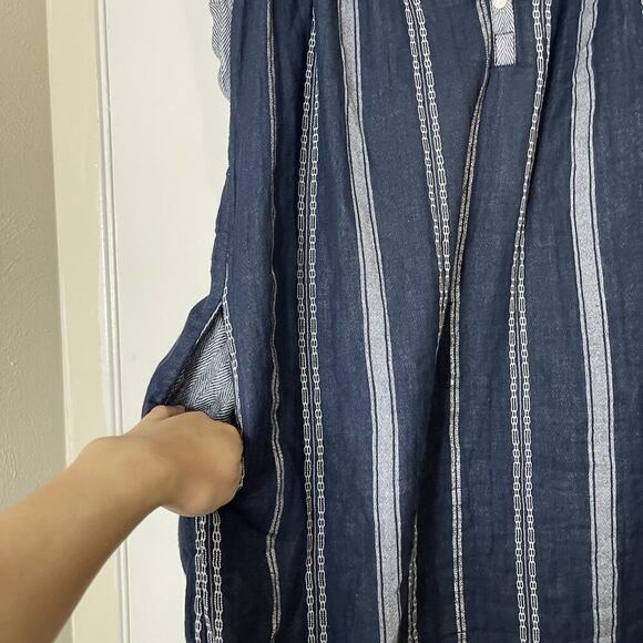 Ingrid & Isabel navy cotton stripe shift maternity dress size small - Picture 4 of 6